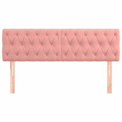 Kopfteile Rosa 160x7x78/88 cm Samt