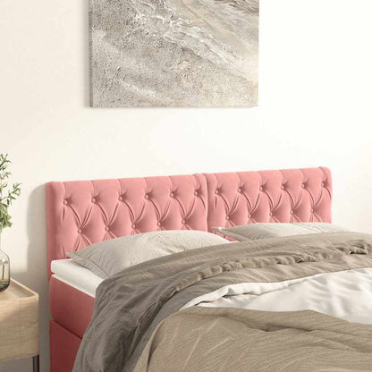 Kopfteile Rosa 160x7x78/88 cm Samt