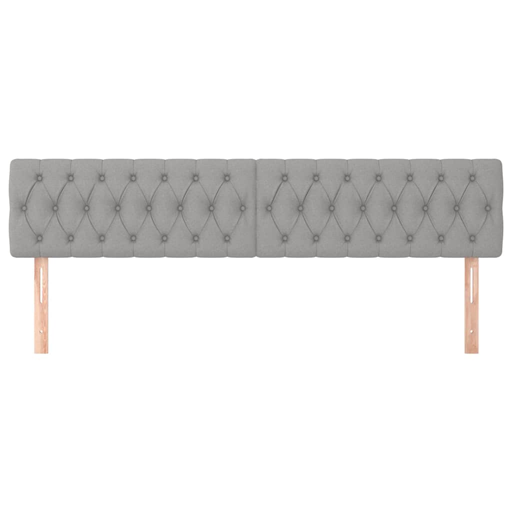Kopfteile Hellgrau 180x7x78/88 cm Stoff