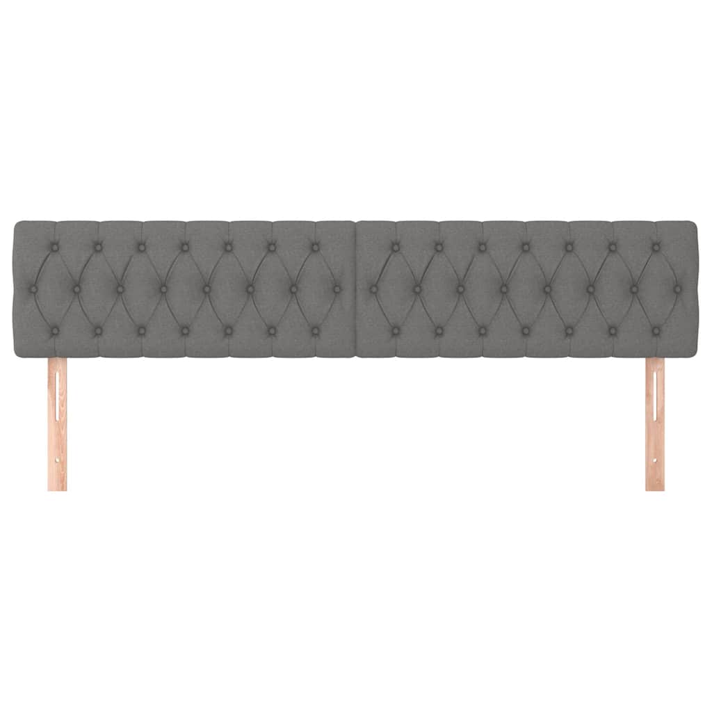Kopfteile Dunkelgrau 180x7x78/88 cm Stoff