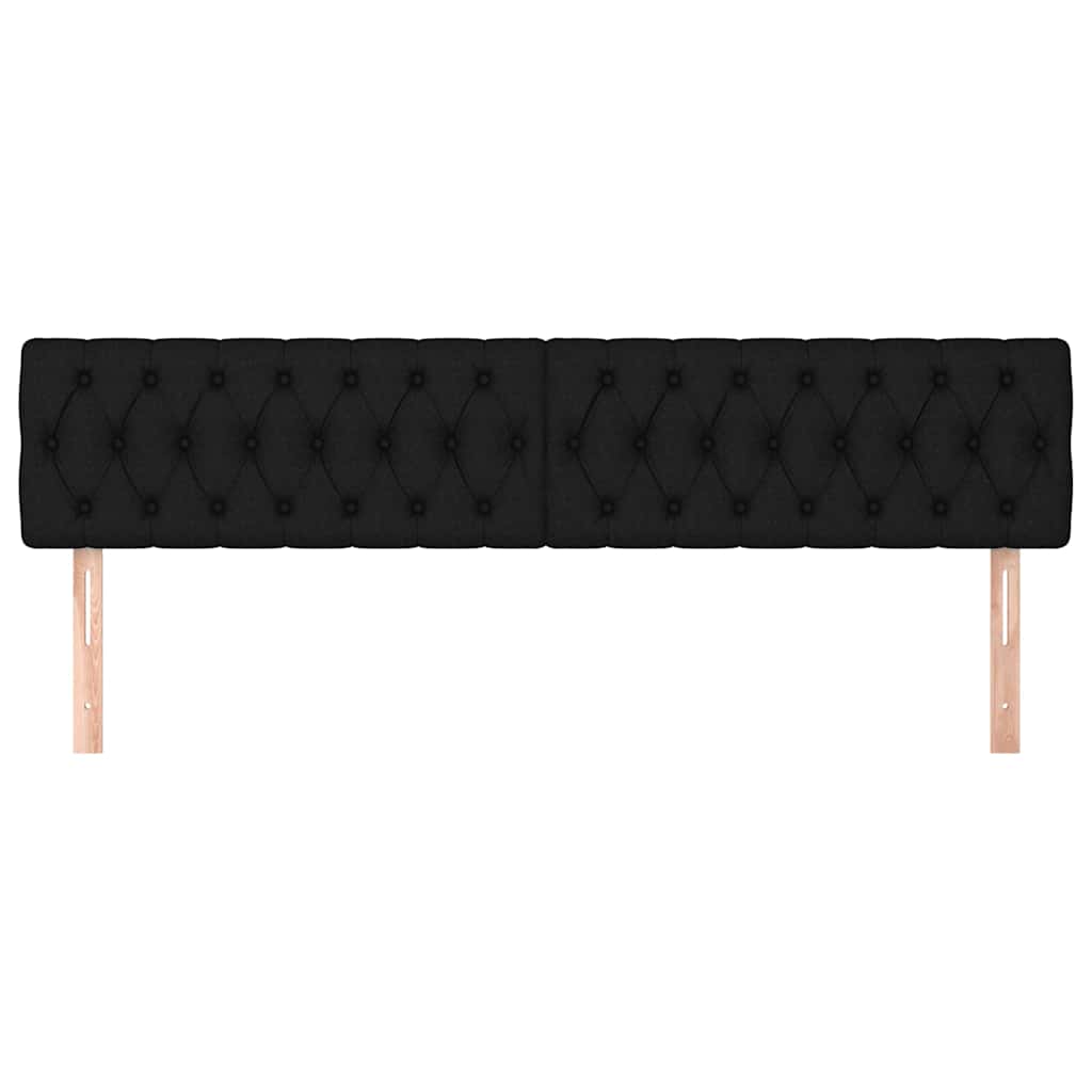 Kopfteile Schwarz 180x7x78/88 cm Stoff