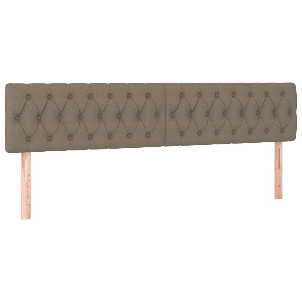 Kopfteile Taupe 180x7x78/88 cm Stoff