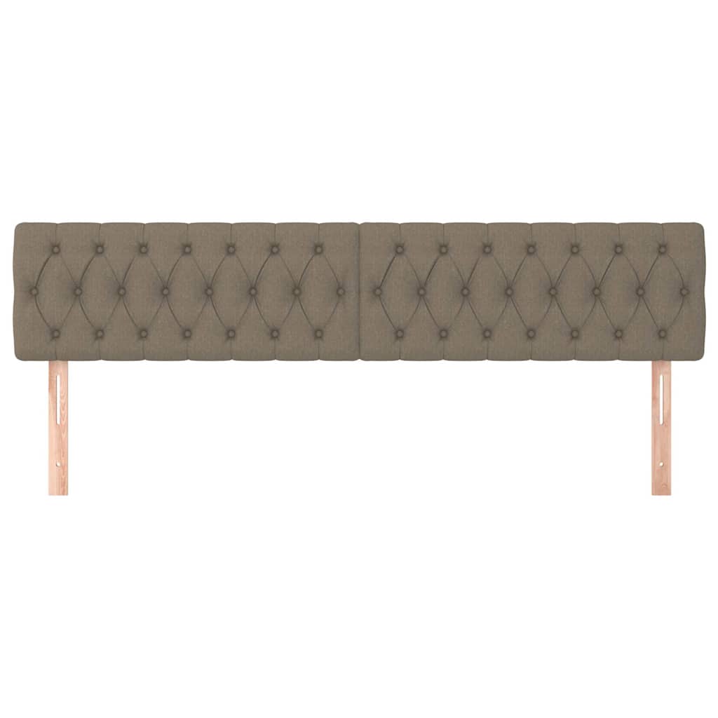 Kopfteile Taupe 180x7x78/88 cm Stoff