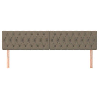 Kopfteile Taupe 180x7x78/88 cm Stoff