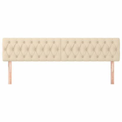 Kopfteile Creme 180x7x78/88 cm Stoff