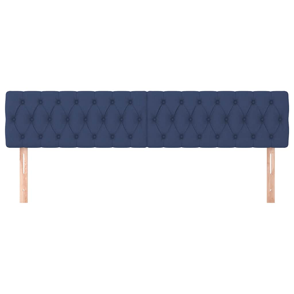 Kopfteile Blau 180x7x78/88 cm Stoff