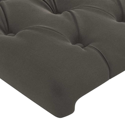 Kopfteile Dunkelgrau 180x7x78/88 cm Samt