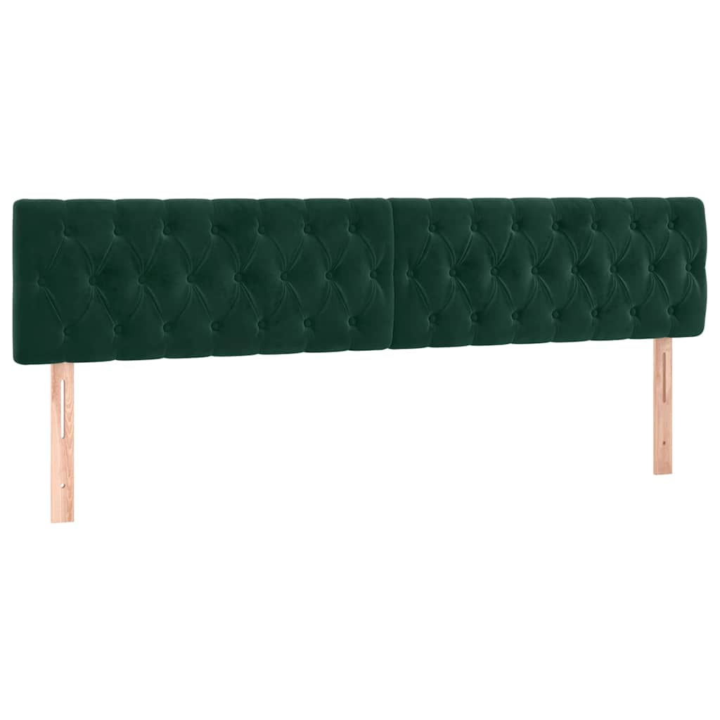 Kopfteile Dunkelgrün 180x7x78/88 cm Samt