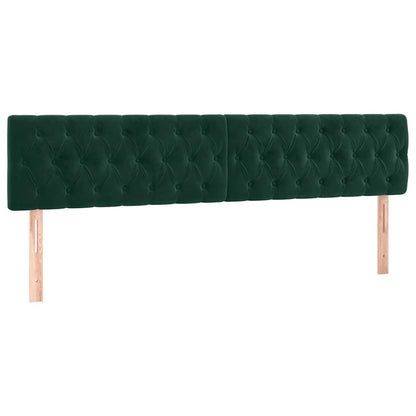 Kopfteile Dunkelgrün 180x7x78/88 cm Samt