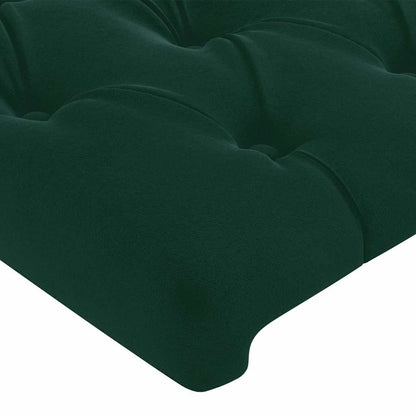 Kopfteile Dunkelgrün 180x7x78/88 cm Samt