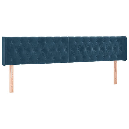 Kopfteile Dunkelblau 180x7x78/88 cm Samt