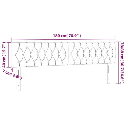 Kopfteile Dunkelblau 180x7x78/88 cm Samt