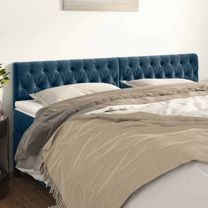 Kopfteile Dunkelblau 180x7x78/88 cm Samt