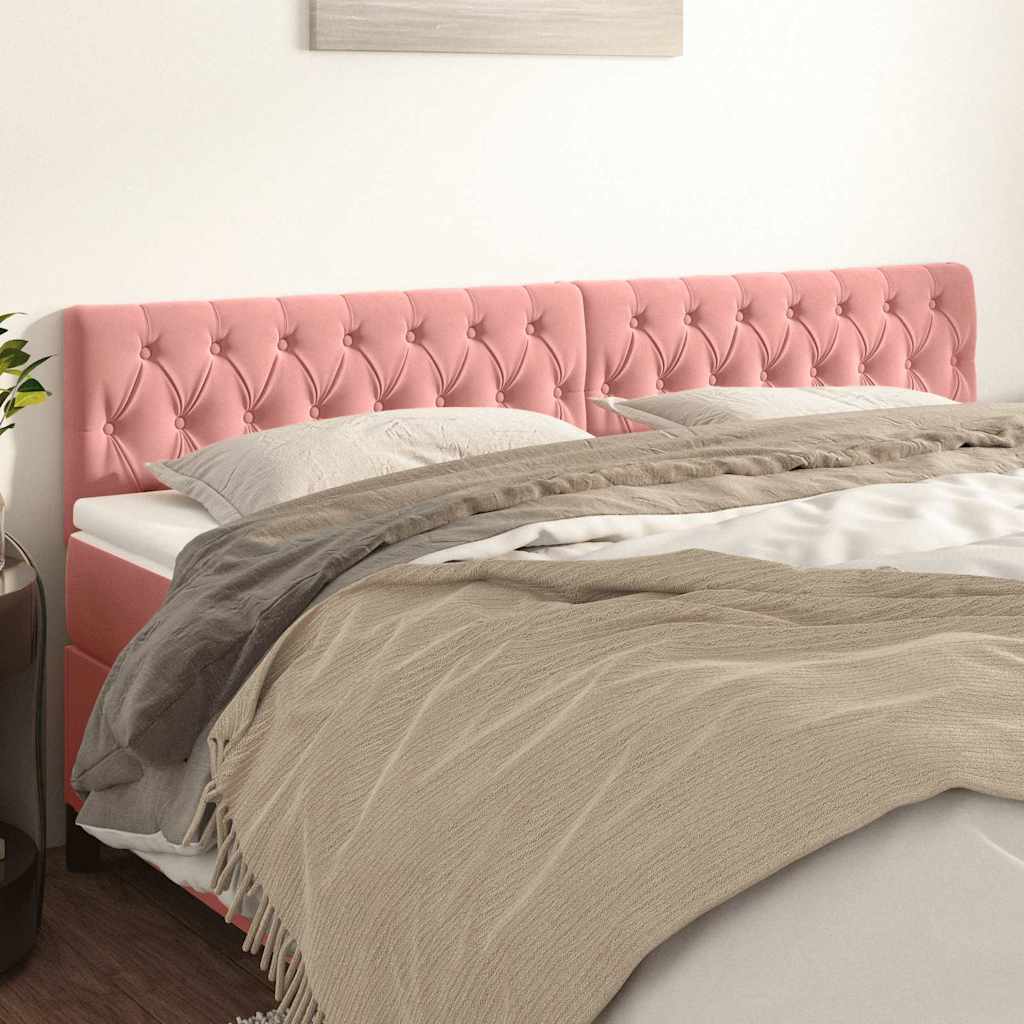 Kopfteile Rosa 180x7x78/88 cm Samt