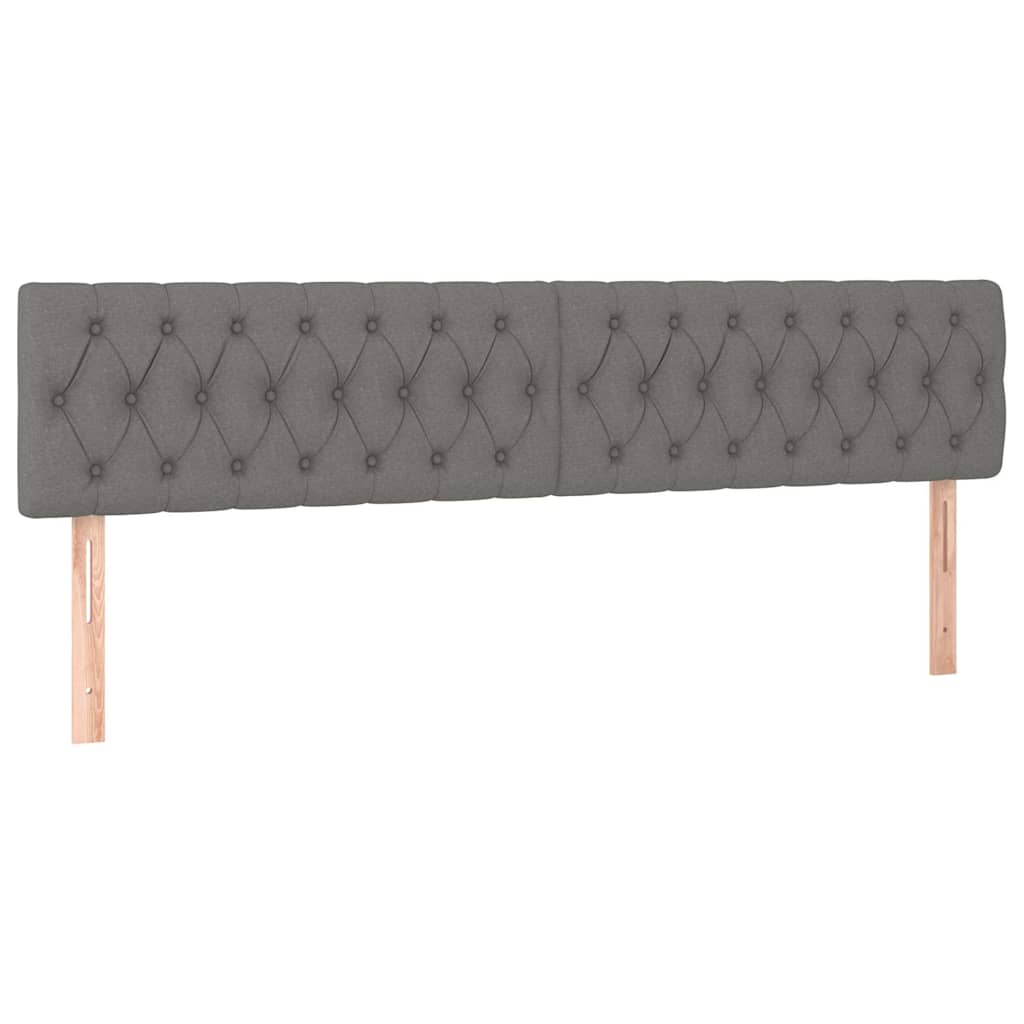 Kopfteile Dunkelgrau 200x7x78/88 cm Stoff