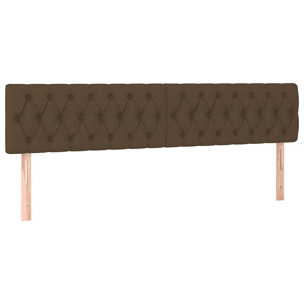 Kopfteile Dunkelbraun 200x7x78/88 cm Stoff