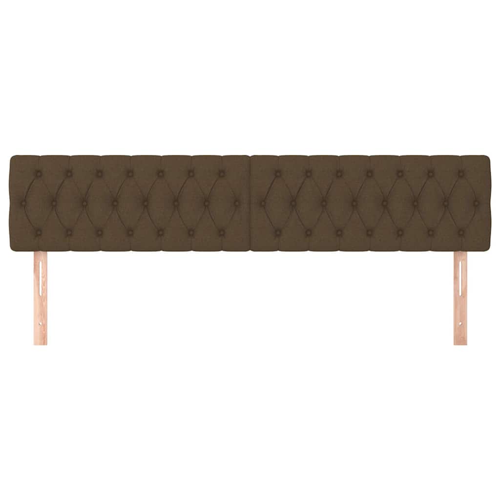 Kopfteile Dunkelbraun 200x7x78/88 cm Stoff