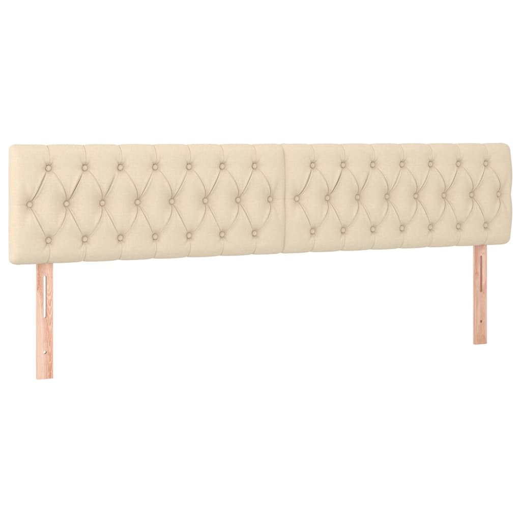 Kopfteile Creme 200x7x78/88 cm Stoff