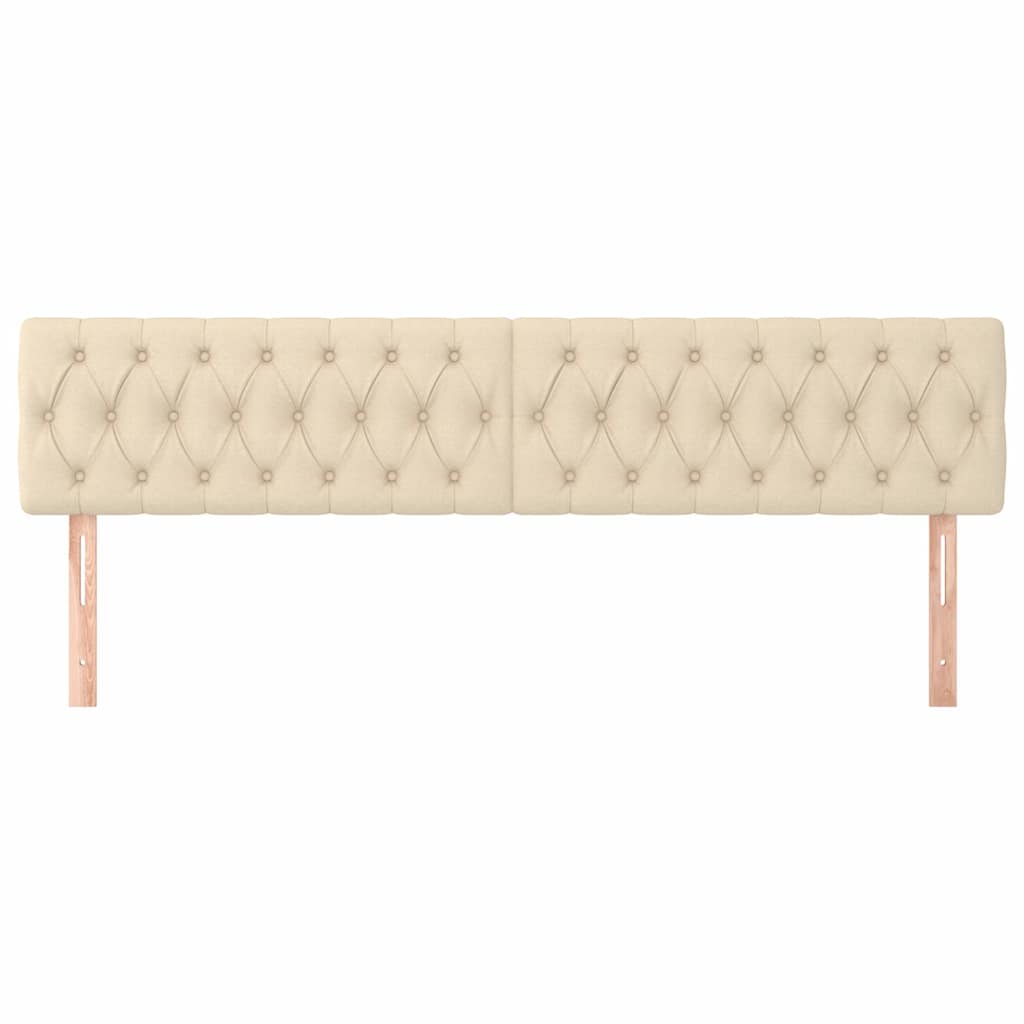 Kopfteile Creme 200x7x78/88 cm Stoff