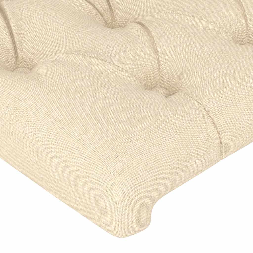 Kopfteile Creme 200x7x78/88 cm Stoff