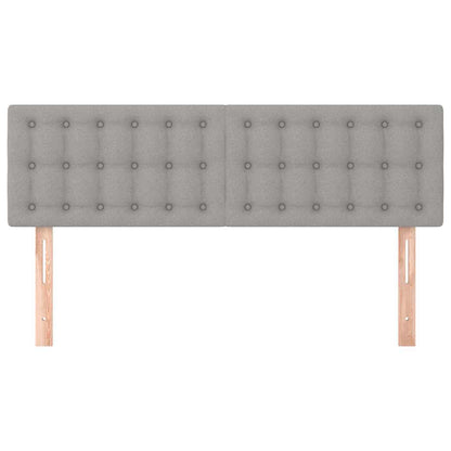 Kopfteile Hellgrau 144x5x78/88 cm Stoff