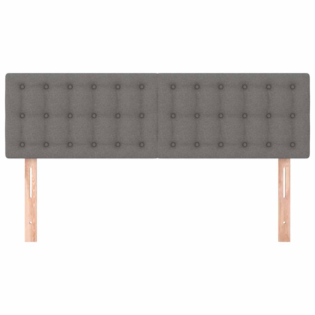Kopfteile Dunkelgrau 144x5x78/88 cm Stoff