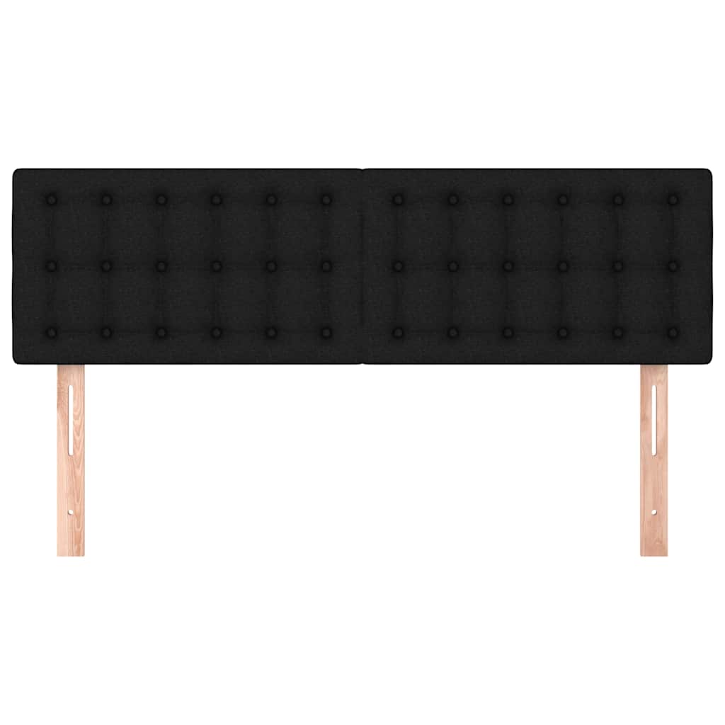 Kopfteile Schwarz 144x5x78/88 cm Stoff