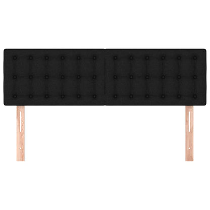 Kopfteile Schwarz 144x5x78/88 cm Stoff