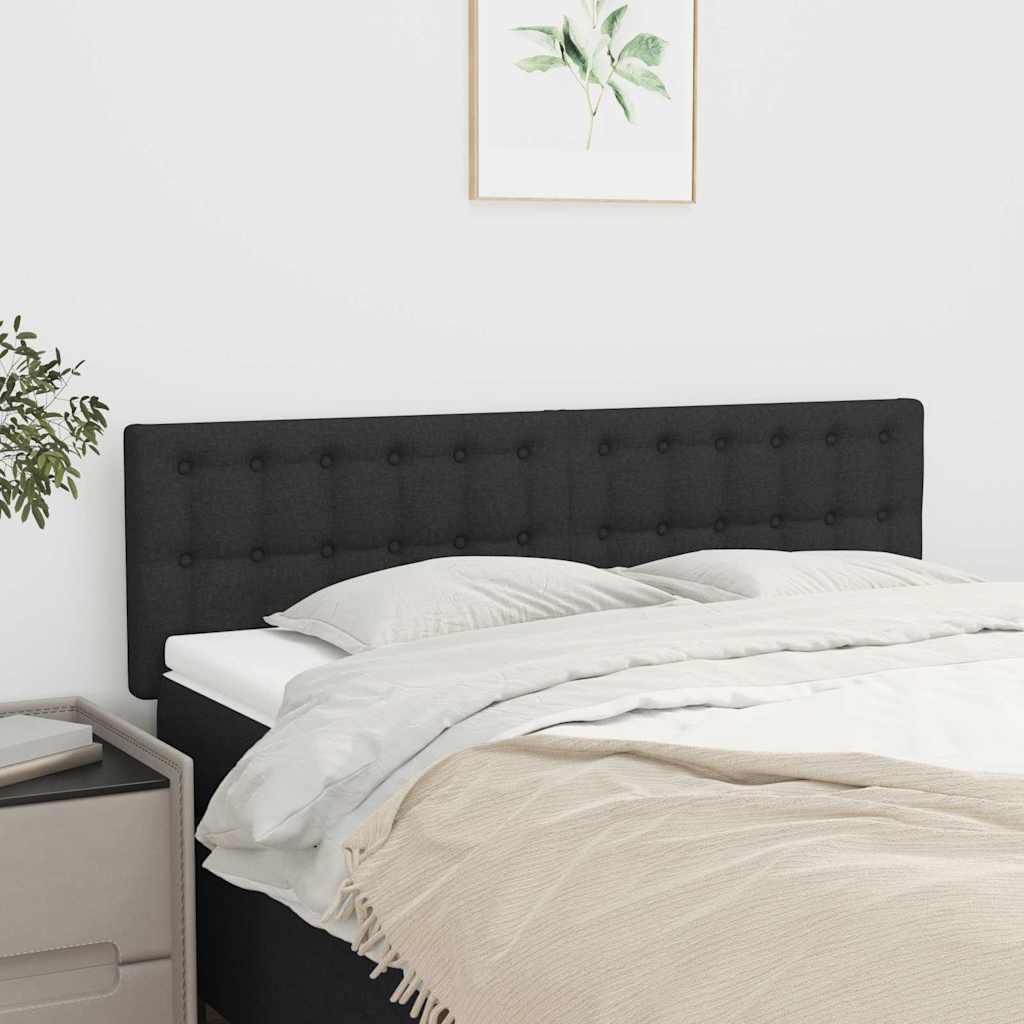 Kopfteile Schwarz 144x5x78/88 cm Stoff