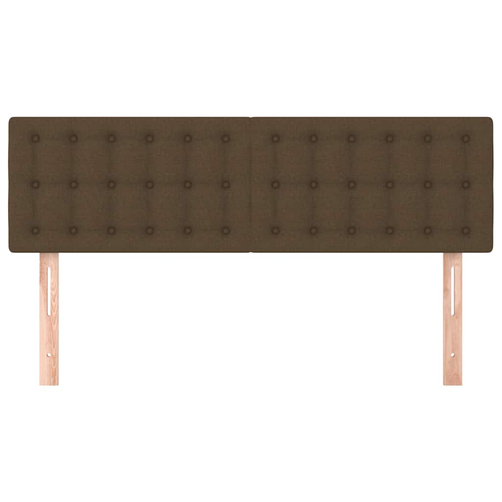 Kopfteile Dunkelbraun 144x5x78/88 cm Stoff