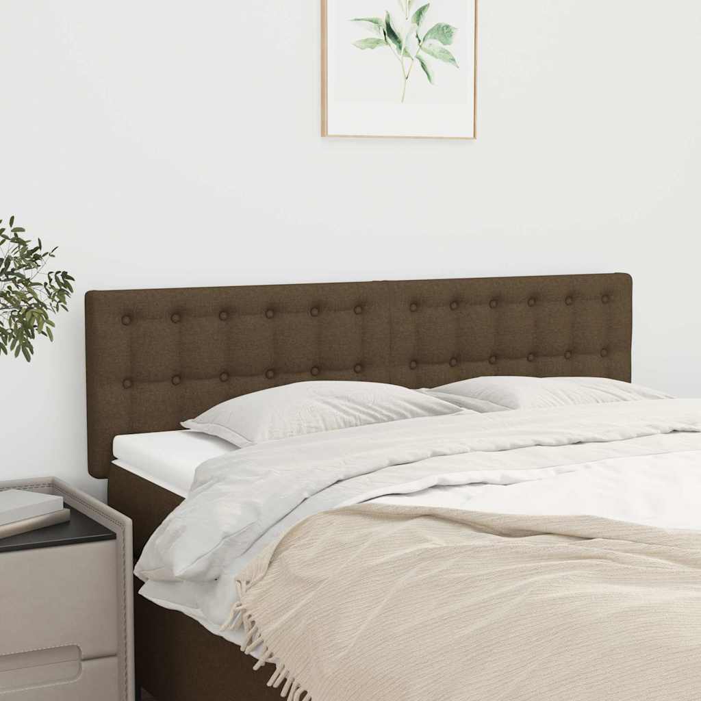 Kopfteile Dunkelbraun 144x5x78/88 cm Stoff