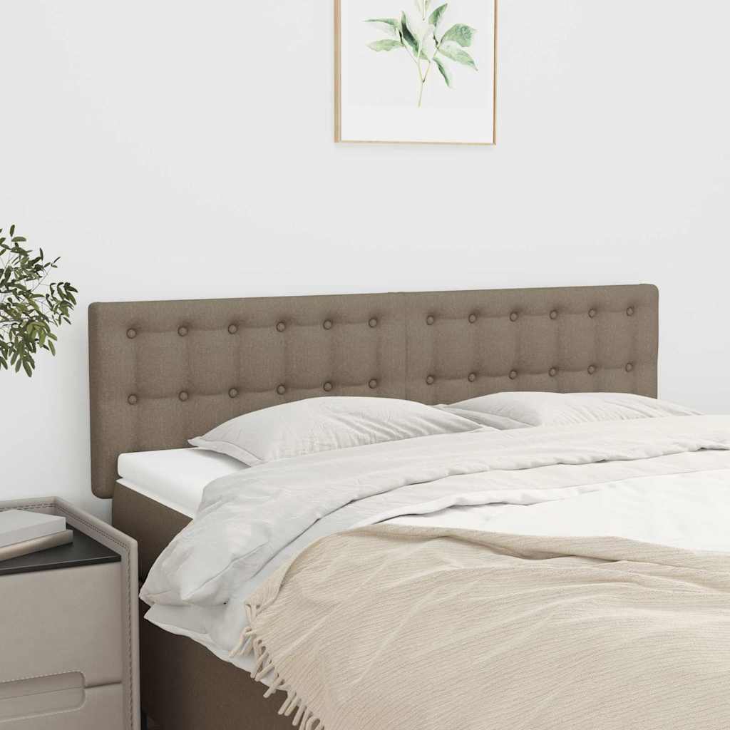 Kopfteile Taupe 144x5x78/88 cm Stoff