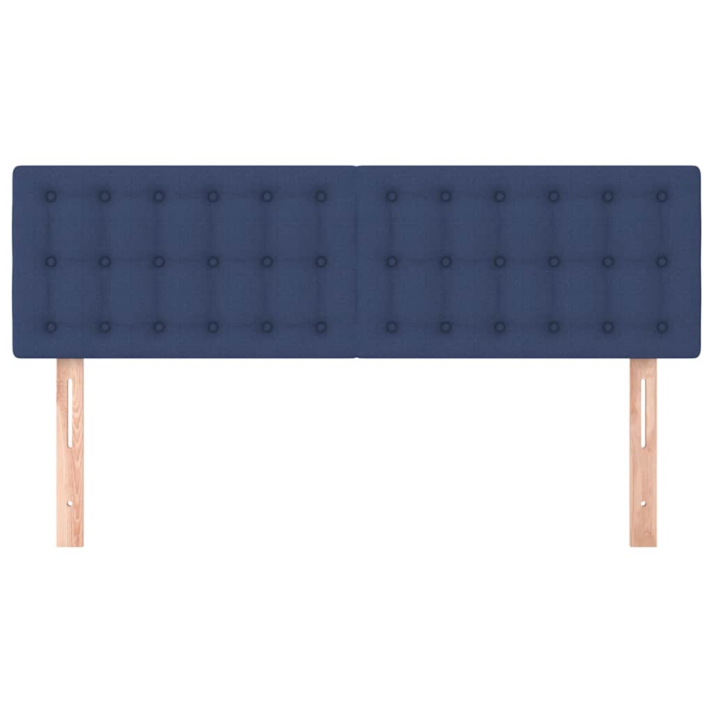 Kopfteile Blau 144x5x78/88 cm Stoff