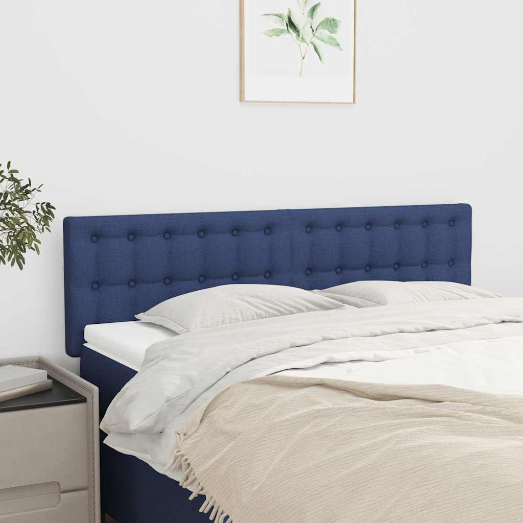 Kopfteile Blau 144x5x78/88 cm Stoff
