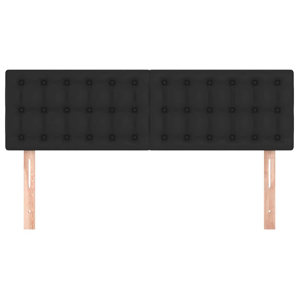Kopfteile Schwarz 144x5x78/88 cm Kunstleder