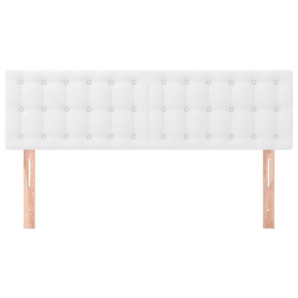 Kopfteile Weiß 144x5x78/88 cm Kunstleder