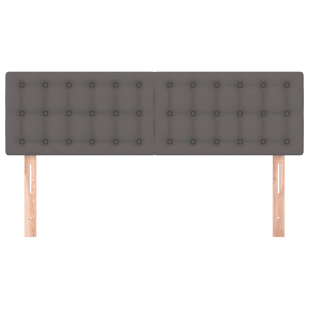 Kopfteile Grau 144x5x78/88 cm Kunstleder
