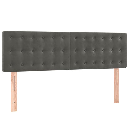 Kopfteile Dunkelgrau 144x5x78/88 cm Samt