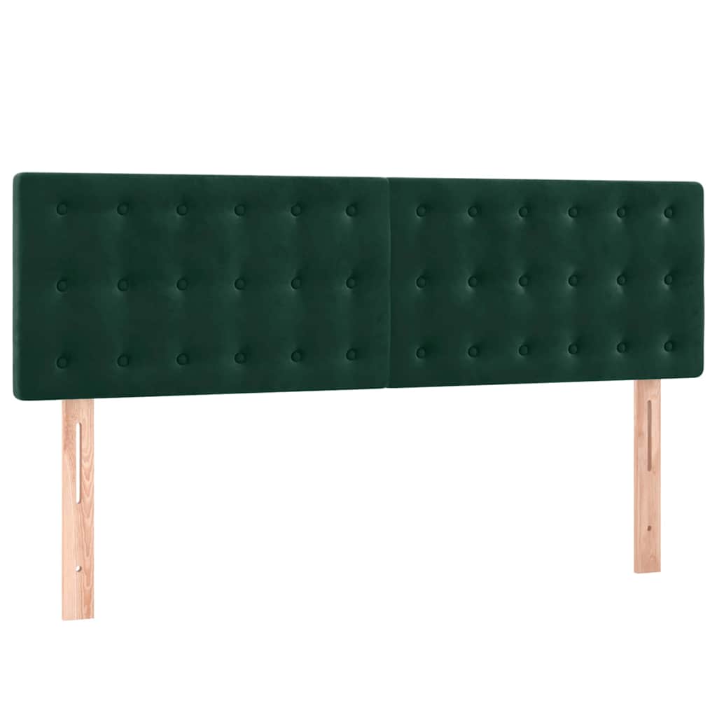 Kopfteile Dunkelgrün 144x5x78/88 cm Samt
