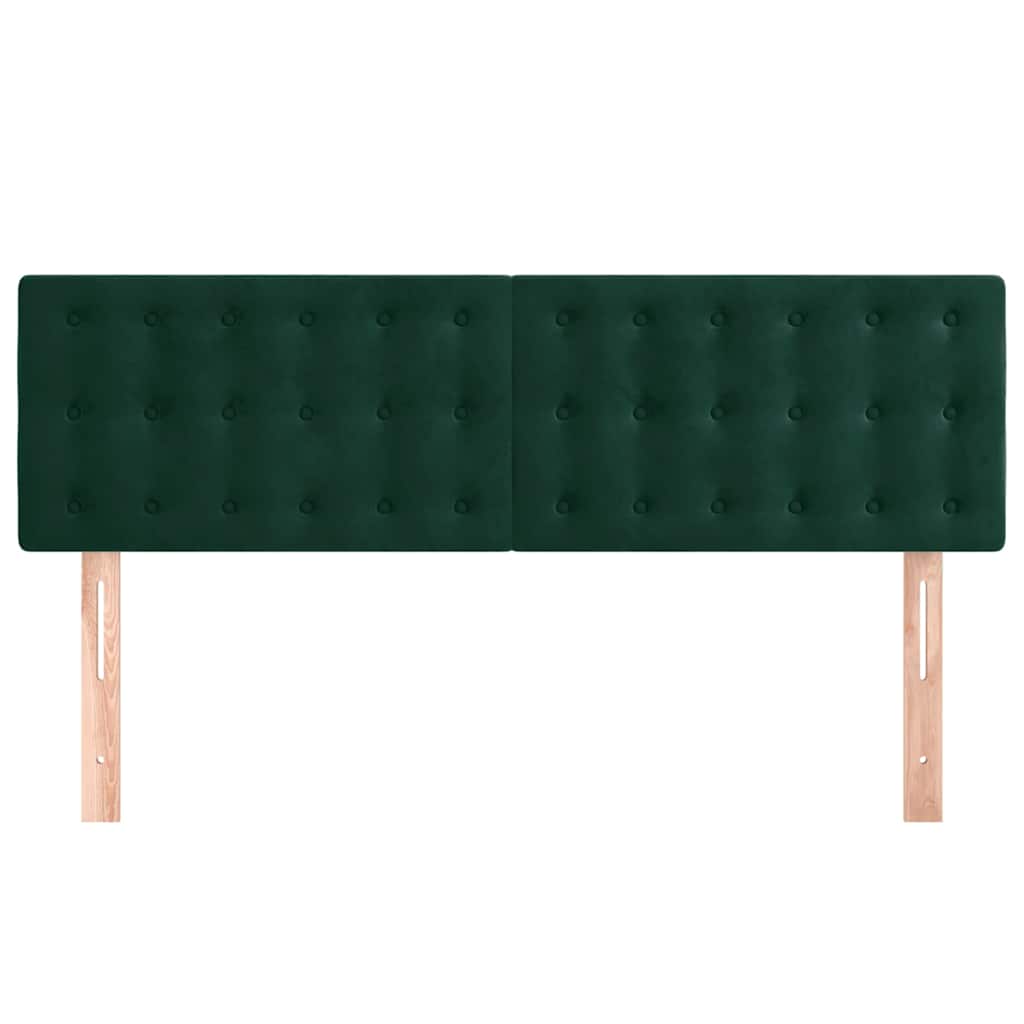 Kopfteile Dunkelgrün 144x5x78/88 cm Samt