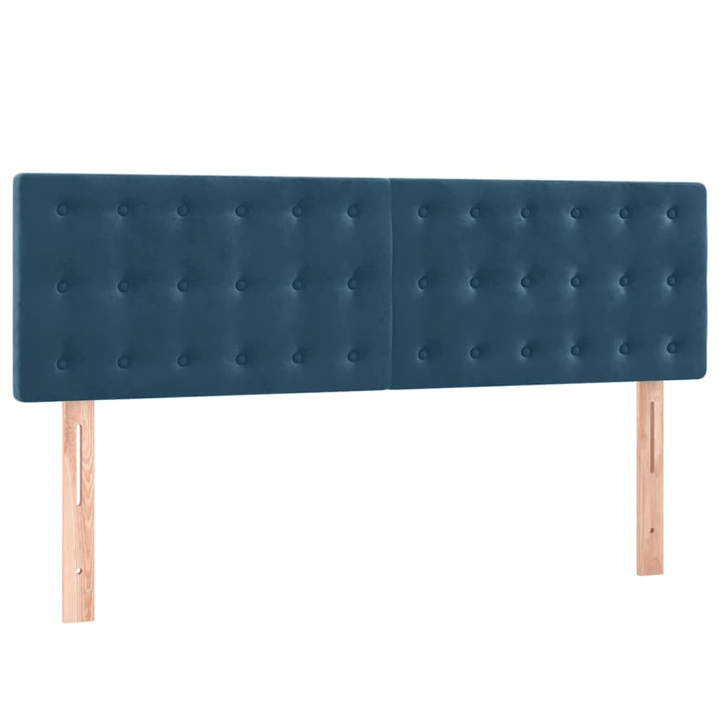 Kopfteile Dunkelblau 144x5x78/88 cm Samt
