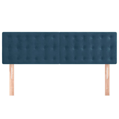 Kopfteile Dunkelblau 144x5x78/88 cm Samt