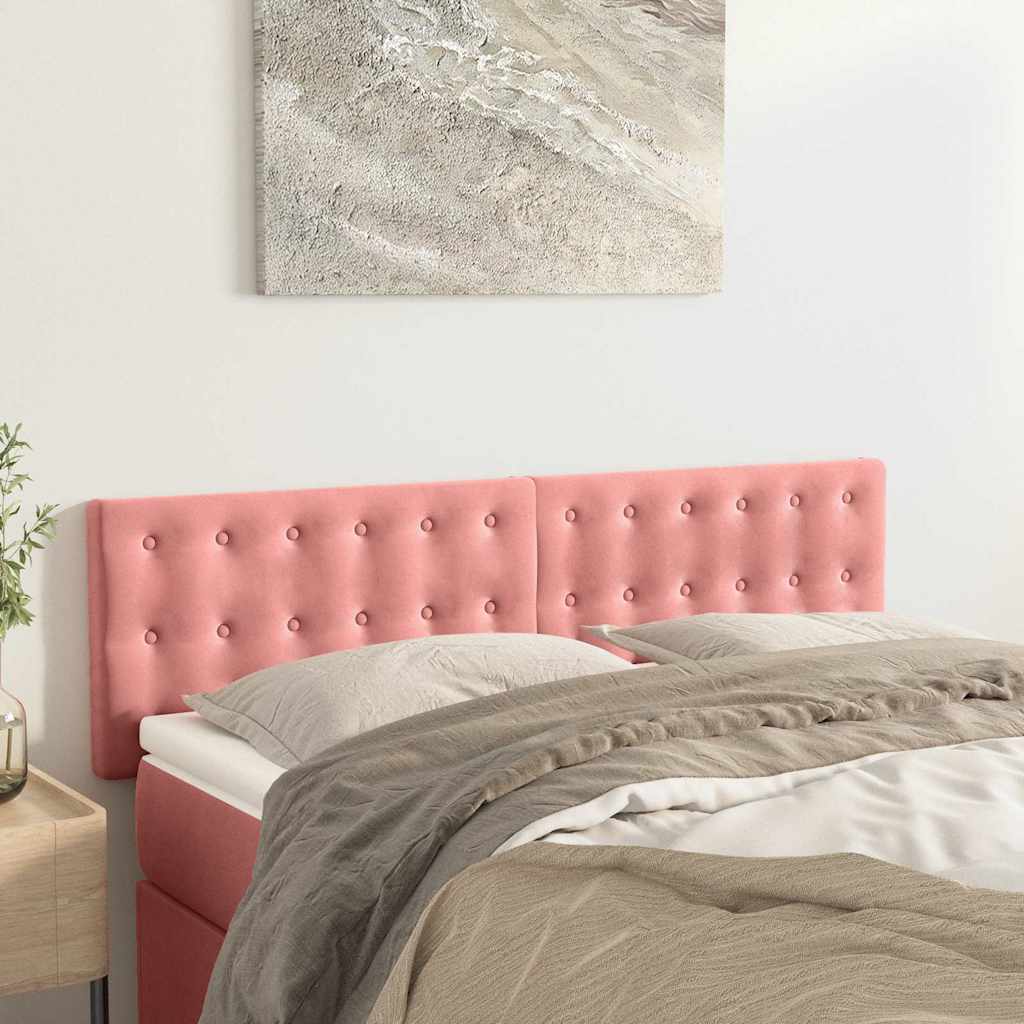 Kopfteile Rosa 144x5x78/88 cm Samt