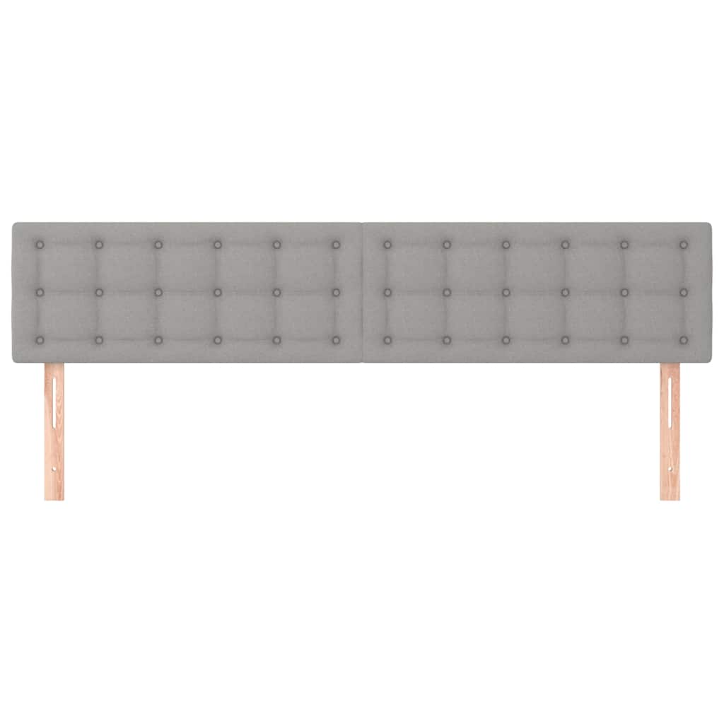 Kopfteile Hellgrau 160x5x78/88 cm Stoff