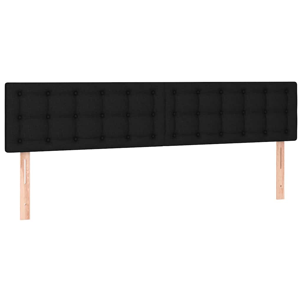 Kopfteile Schwarz 160x5x78/88 cm Stoff
