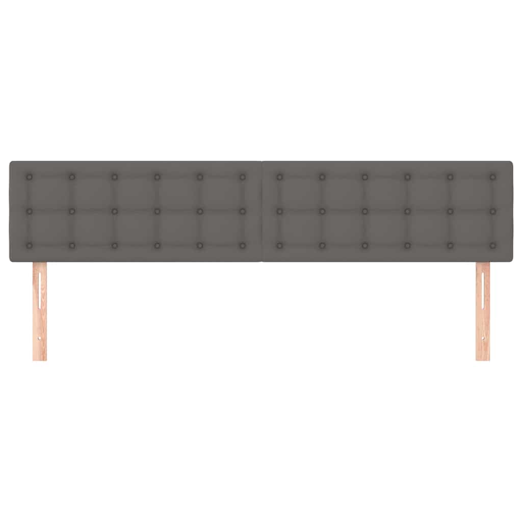 Kopfteile Grau 160x5x78/88 cm Kunstleder