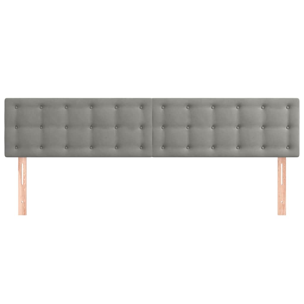 Kopfteile Hellgrau 160x5x78/88 cm Samt