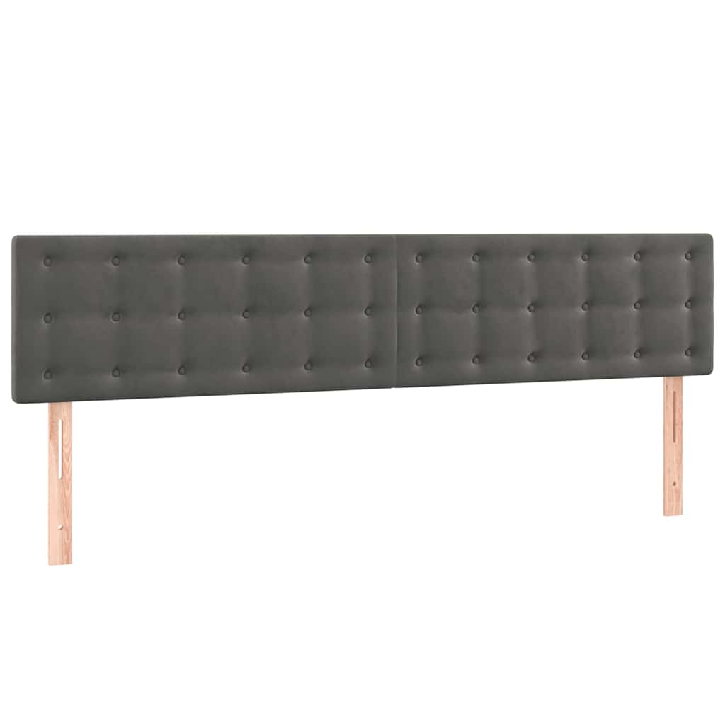 Kopfteile Dunkelgrau 160x5x78/88 cm Samt