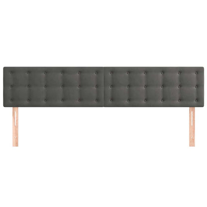 Kopfteile Dunkelgrau 160x5x78/88 cm Samt