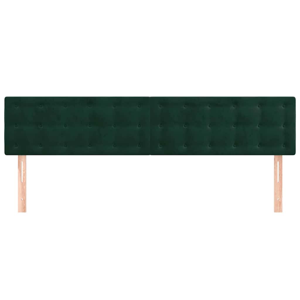 Kopfteile Dunkelgrün 160x5x78/88 cm Samt